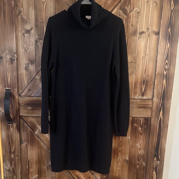J. Crew Black Turtleneck sweater dress - Picture 2 of 8